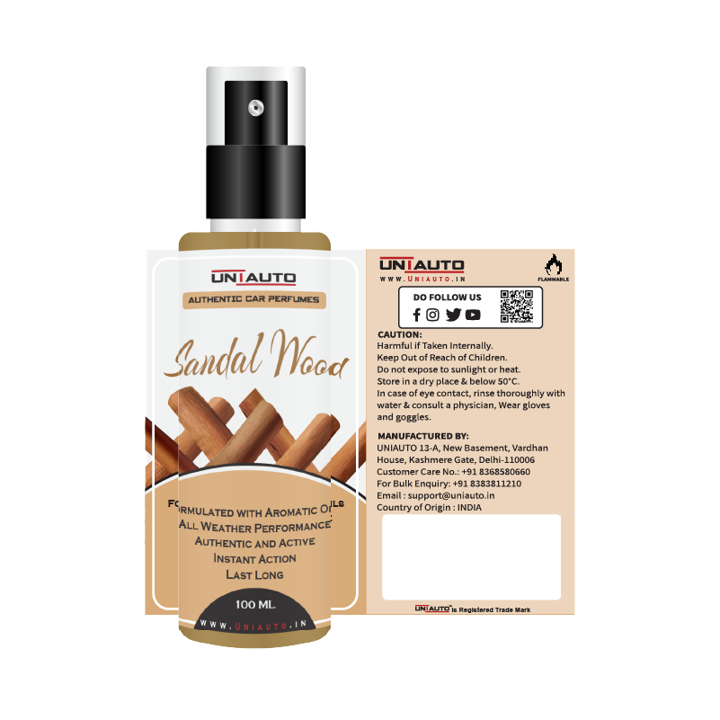 Uniauto Sandalwood – Premium Car Perfume for a Warm and Woody Aroma – 100ml