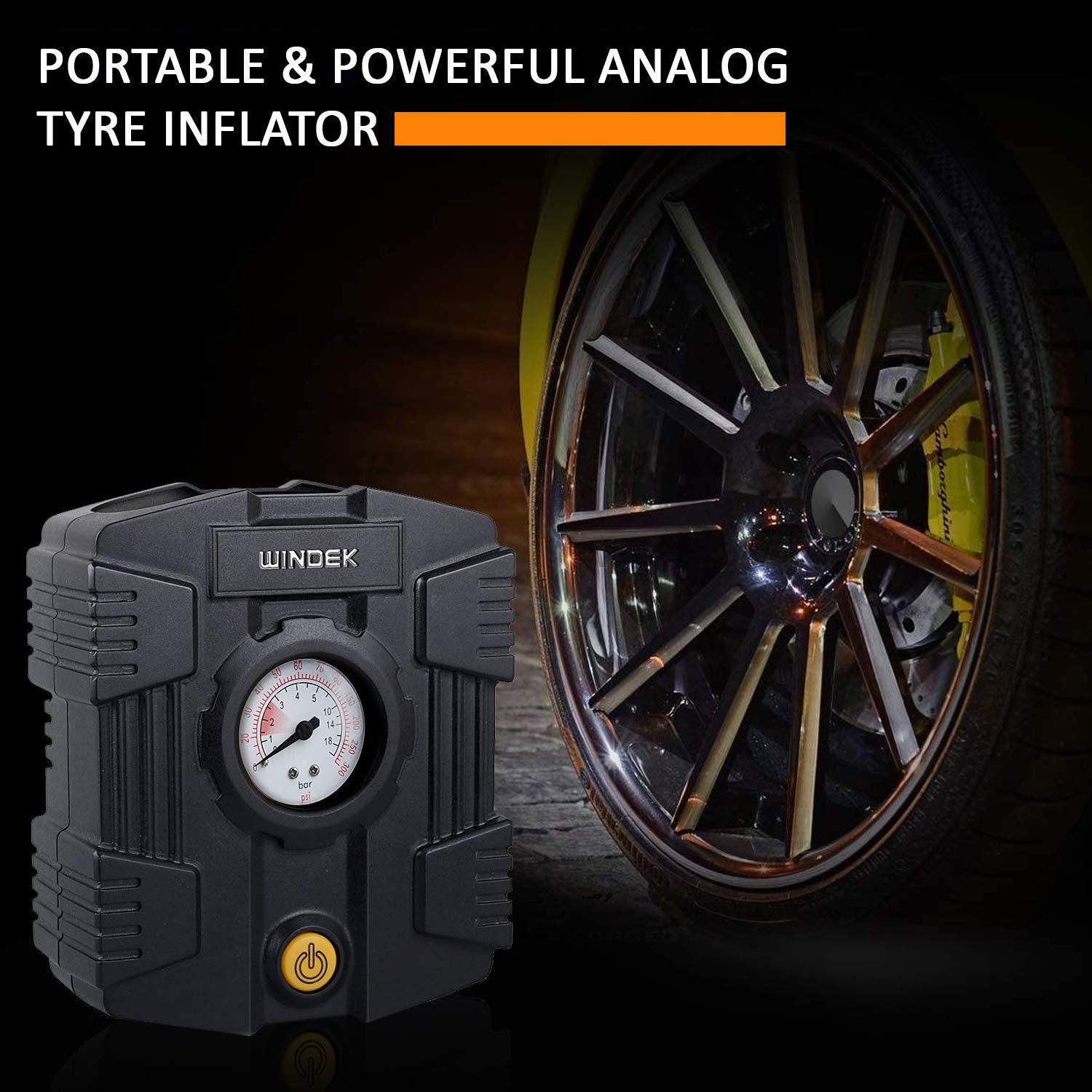 Windek 1501 Portable Digital Tire Inflator with Flash Light - Uniauto