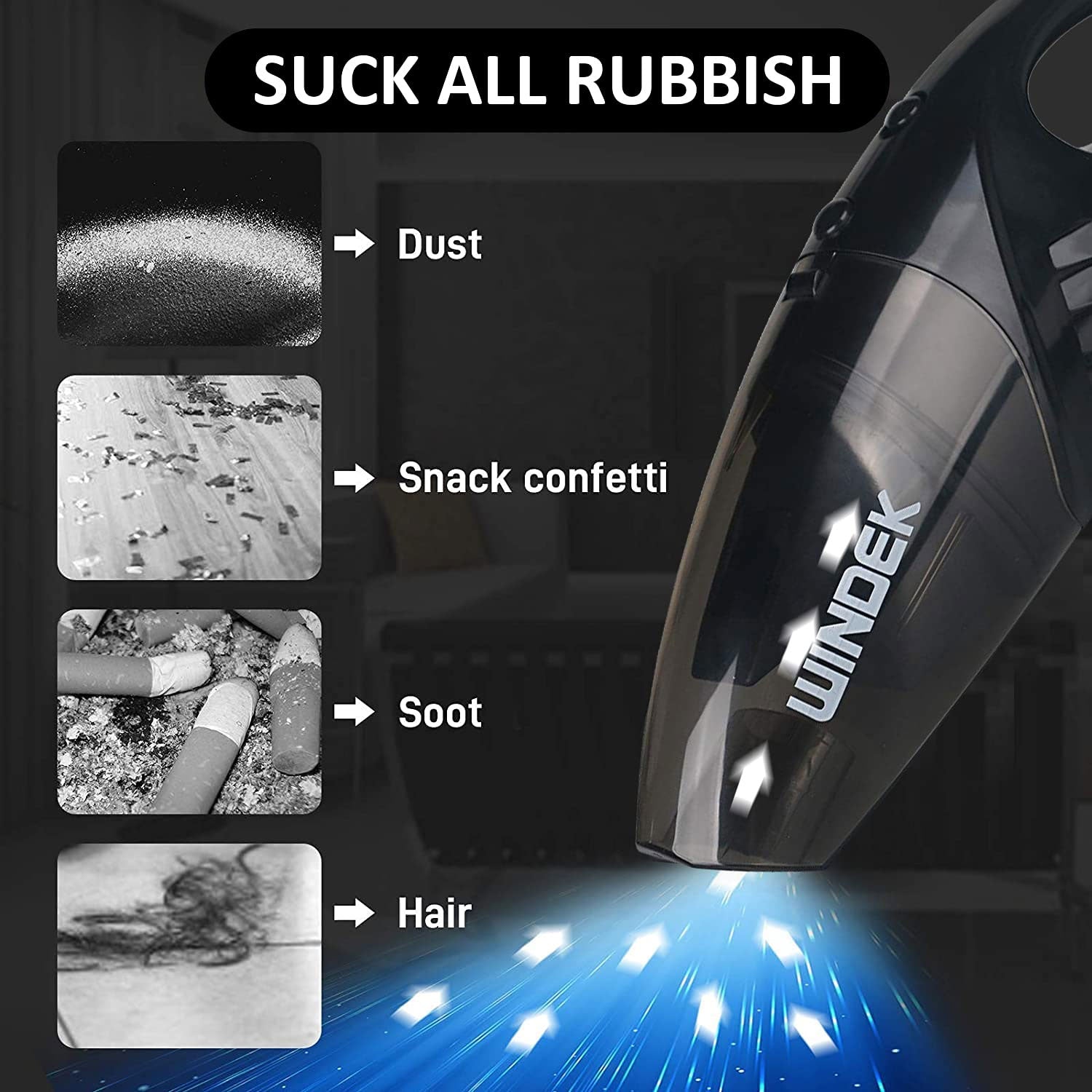 Windek 1001 Portable Powerful Car Vacuum Cleaner - Uniauto