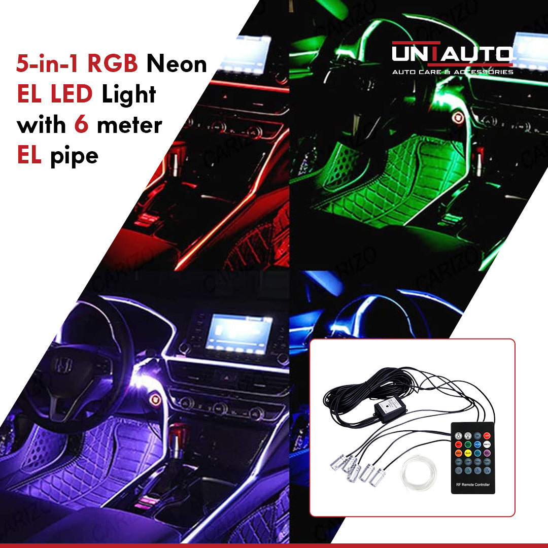 5-in-1 RGB Neon EL LED Light with 6 meter EL pipe