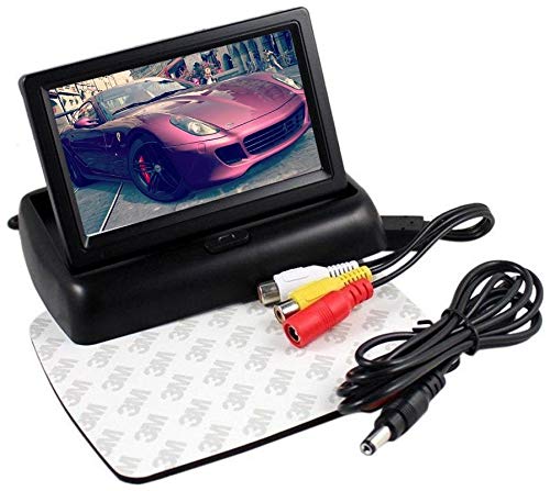 4.3 inch Dashboard Display | Folding TFT LCD Monitor Display for Car Dashboard - Useful for Reverse Parking Camera Output or Any Video Output