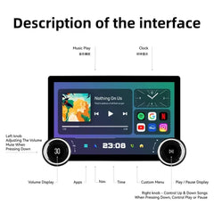 Gemstone 10.1'' 2K QLED Android Car System – 4GB RAM, 64GB Storage, Dual Knob & Camera Support
