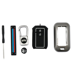 Metal Key Cover for All Maruti Suzuki & Toyota Cars - 2 Button Smart Key