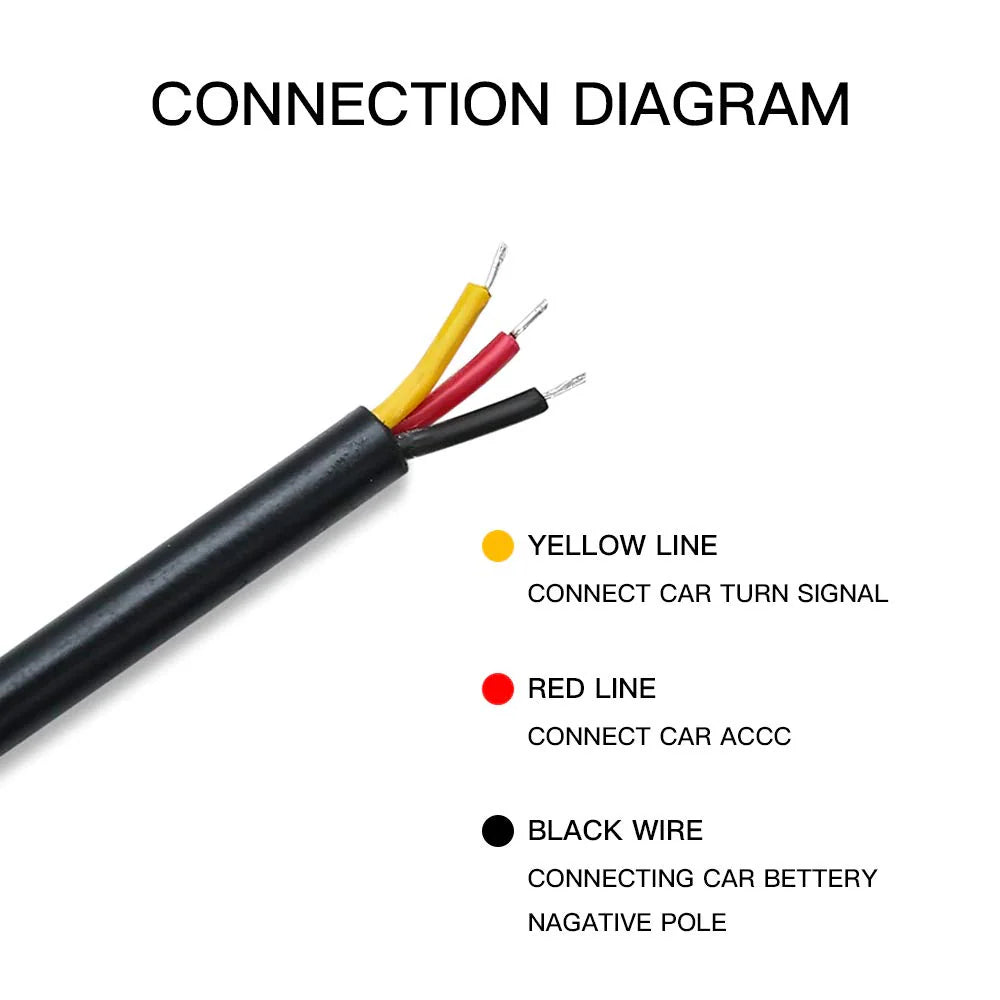 Daytime Running Light | Sequential Flow Universal Ultra-fine 60cm DRL | Flexible | Soft | Tube Guide Car LED Strip | White and Yellow Color