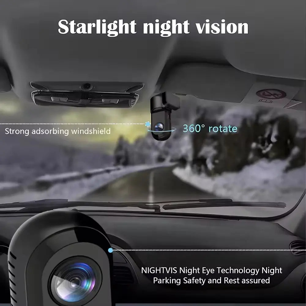 FHD 1080,  Super Night Vision USB Dash Cam for Android Stereo with 360° Rotation and Loop Recording