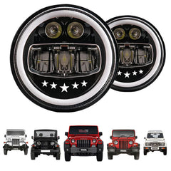 7inch 5 Star Style LED Headlight 120W (H4 Plug) - Uniauto