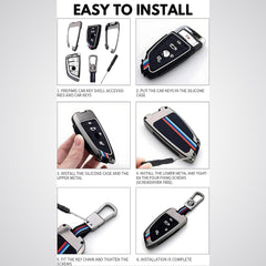 Metal Key Cover for Suzuki Grand Vitara, Brezza, Baleno, Swift, Fronx, XL6, Jimny, Ciaz, Dzire, Ertiga.