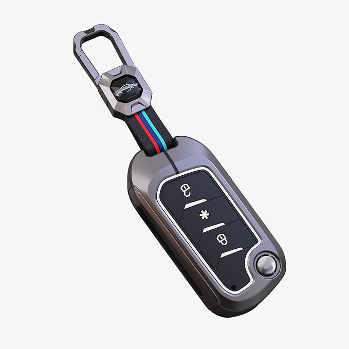 Metal Key Cover for Mahindra Thar Roxx, Scorpio N, XUV3X0, XUV700, XUV400, Bolero Neo, Bolero 2020, Scorpio Classic, Thar 2020 | Zinc Alloy
