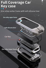Metal Key Cover for Mahindra Thar Roxx, Scorpio N, XUV3X0, XUV700, XUV400, Bolero Neo, Bolero 2020, Scorpio Classic, Thar 2020 | Zinc Alloy