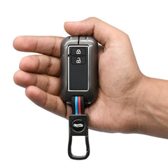 Metal Key Cover for All Maruti Suzuki & Toyota Cars - 2 Button Smart Key