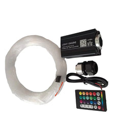 Star Ceiling Light Kit| 16W Fiber Optic (Rolls Royce Style) RGBW APP+Music Control Sound Sensor Light Source | with 28key RF Musical Remote and Fiber Cable 450pcs 0.75mm 9.8ft/3m for Car and Home