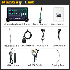 Gemstone 10.1'' 2K QLED Android Car System – 4GB RAM, 64GB Storage, Dual Knob & Camera Support