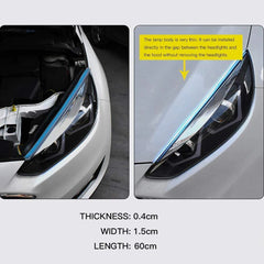 Daytime Running Light | Sequential Flow Universal Ultra-fine 60cm DRL | Flexible | Soft | Tube Guide Car LED Strip | White and Yellow Color
