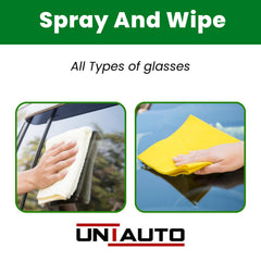 Uniauto Advanced Streak-Free Glass Cleaner for a Crystal Clear, Spotless Shine