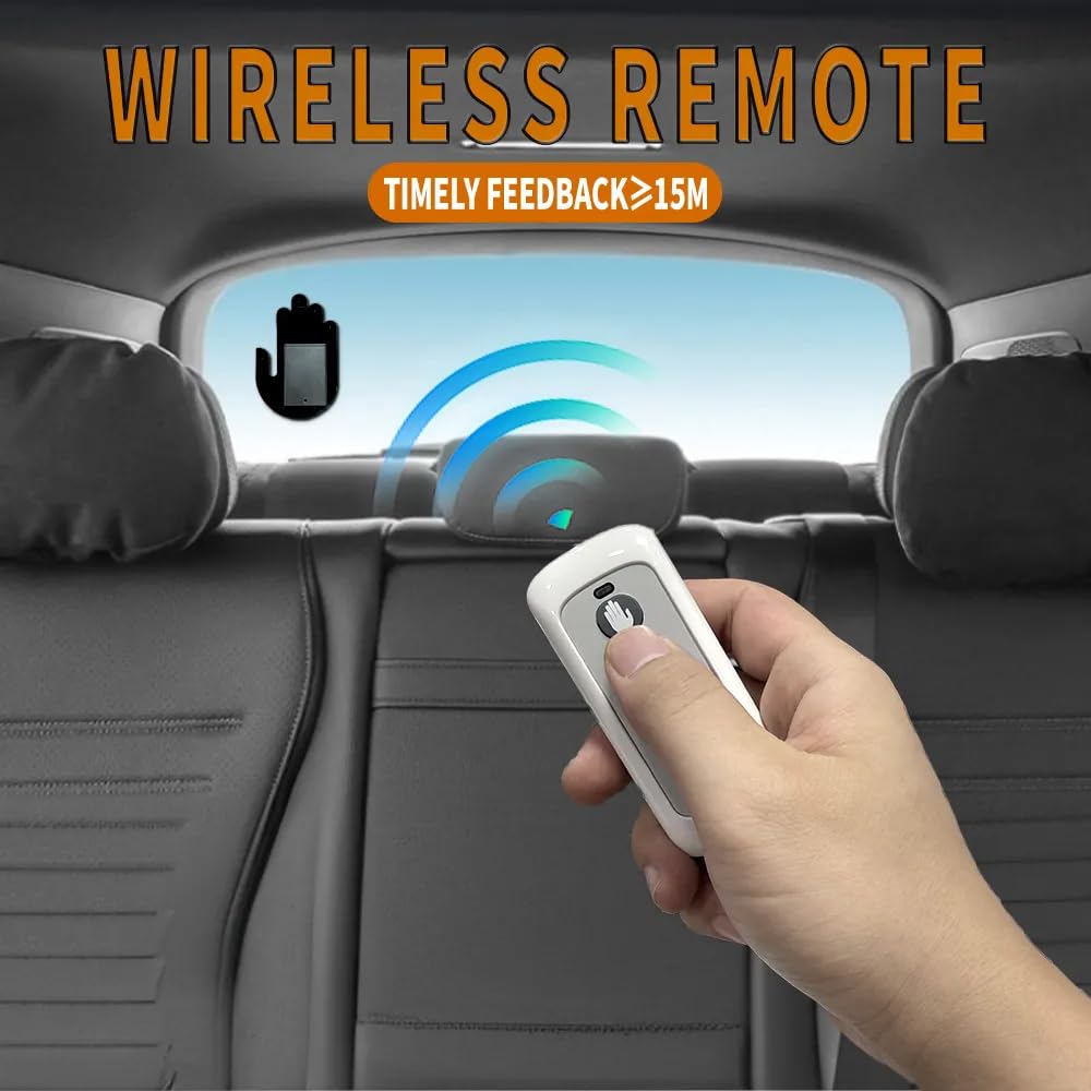 Hand Gesture Car Sign with Remote Control Illuminated Finger Light Sign for Car Back Glass Amber Light Funny Hand Lamp Unit