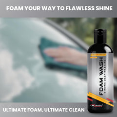 Uniauto Foam Wash – Strong Deep Cleaning Car Shampoo for Heavy Dirt Removal, Streak-Free Shine & Long-Lasting Protection