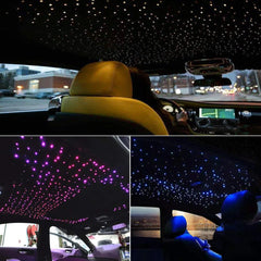 Star Ceiling Light Kit| 16W Fiber Optic (Rolls Royce Style) RGBW APP+Music Control Sound Sensor Light Source | with 28key RF Musical Remote and Fiber Cable 450pcs 0.75mm 9.8ft/3m for Car and Home