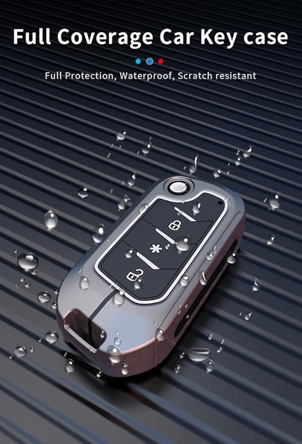 Metal Key Cover for Mahindra Thar Roxx, Scorpio N, XUV3X0, XUV700, XUV400, Bolero Neo, Bolero 2020, Scorpio Classic, Thar 2020 | Zinc Alloy
