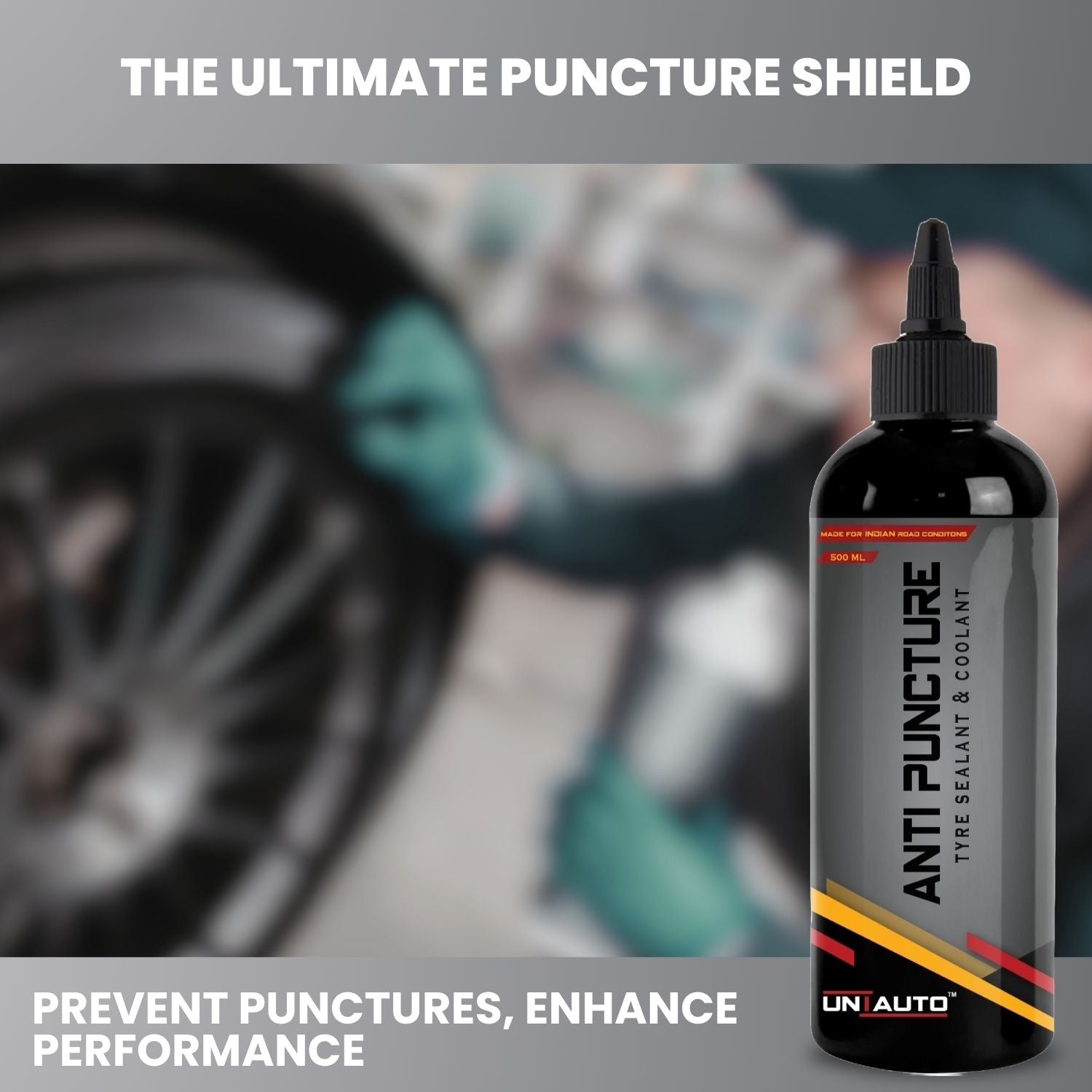 Anti-Puncture Tyre Sealant & Coolant 500ml | Tire Sealant | Tubeless Tyre Puncture Sealant Liquid 500ml