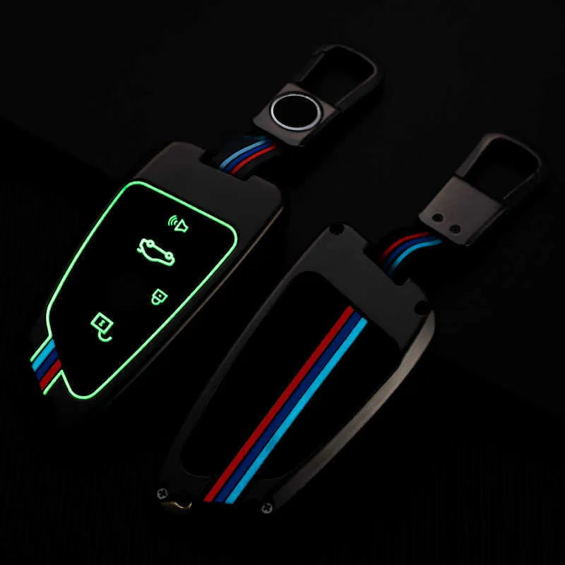 Metal Key Cover for  BMW X1 X3 X5 X6 BMW Series 1 2 5 7 Keyless Entry (4 Button)