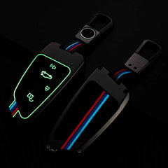 Metal Key Cover for  BMW X1 X3 X5 X6 BMW Series 1 2 5 7 Keyless Entry (4 Button)