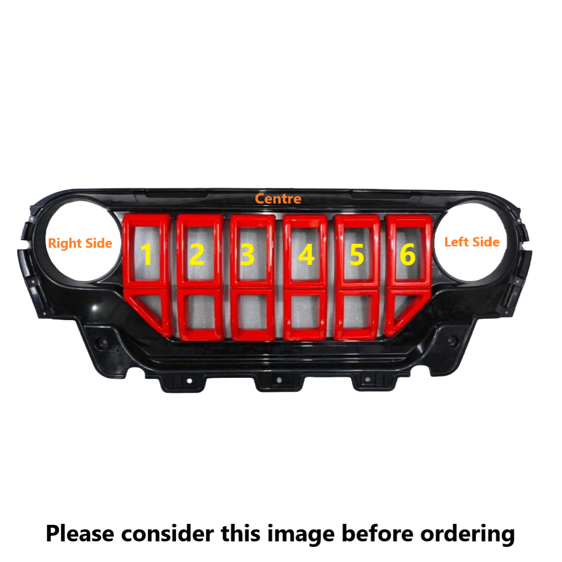 ABS Premium Plastic Billets or Grill inserts for Thar Roxx grill