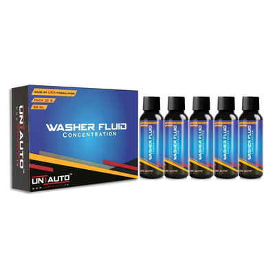 Washer Fluid Concentration - Pack of 5 (5 X 50 ml) - Free Glass Cleaning Cloth