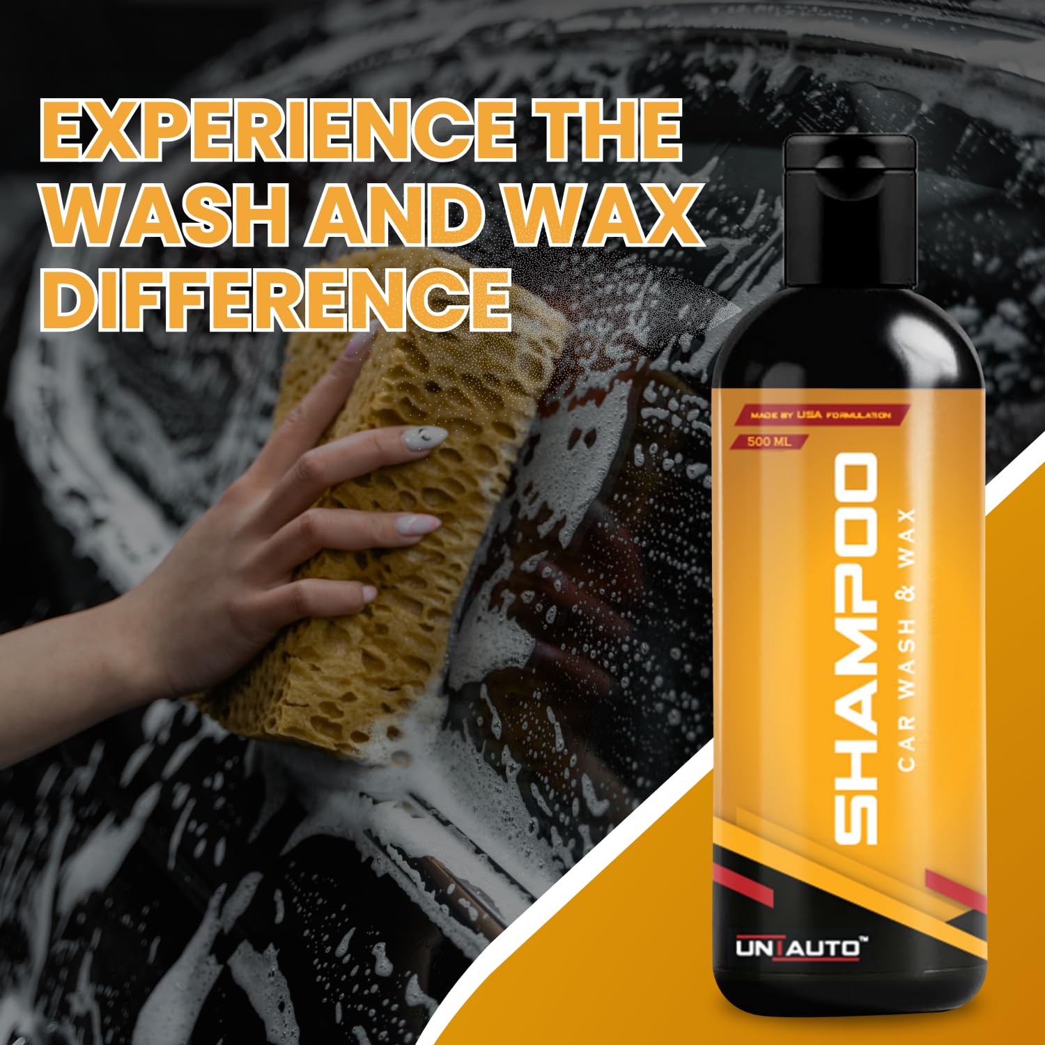 Car and Bike Wash and Wax Shampoo for Home Car Wash | Shampoo Liquid Concentration for Car Bucket Wash at Home