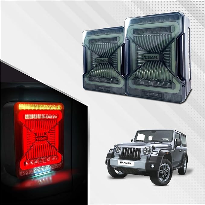 LED V-3 Smoke Taillight for Mahindra Thar 2020 - Uniauto