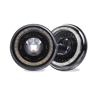 LED Dragon Style Headlight for Mahindra Thar 2020 | High Beam | Low Beam | White DRL | Yellow Indicator