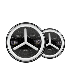 7inch Y Ring Style LED Headlight 120W