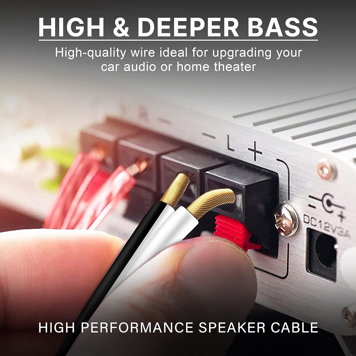 High-Purity 100% Copper Speaker Wire Roll - 50 Yards, 16/36 Gauge | Enhanced Sound Performance