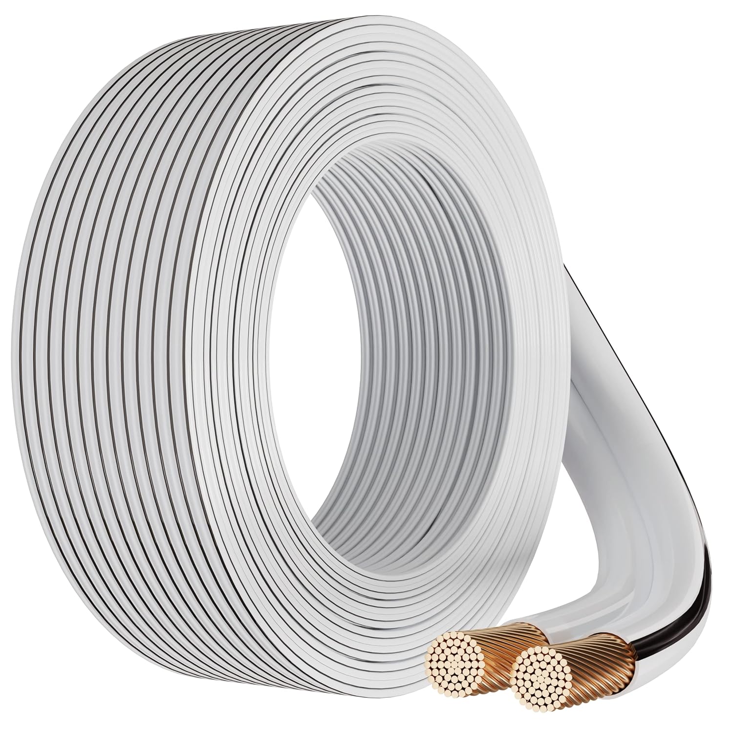 Copper Audio Wire High-Purity 100% Copper Speaker Wire Roll - 50 Yards, 16/36 Gauge | En ...
