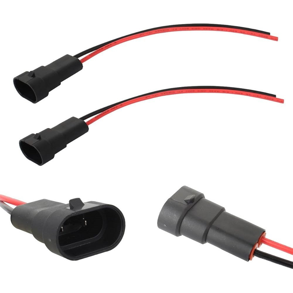 Fog Lamp and Headlights Coupler Connector – Heavy Duty Waterproof Wiring Socket for Car Fog Lights  and Headlights