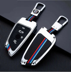 Metal Key Cover for  BMW X1 X3 X5 X6 BMW Series 1 2 5 7 Keyless Entry (4 Button)