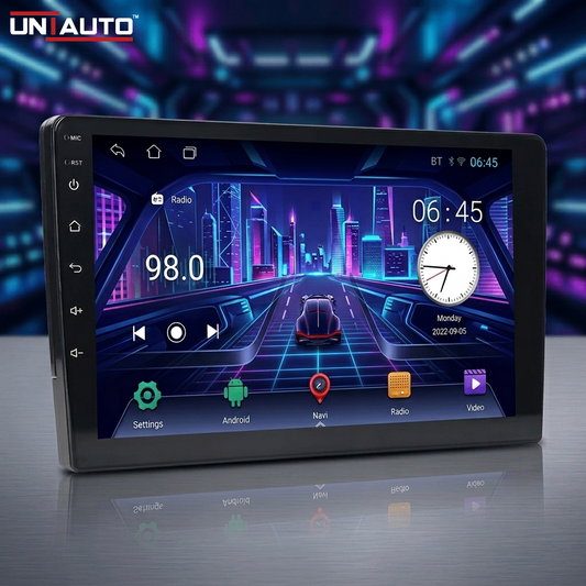 Uniauto 9-Inch 4K Android Car Stereo | Wireless Android Auto & Apple CarPlay | Smart Touch Infotainment System