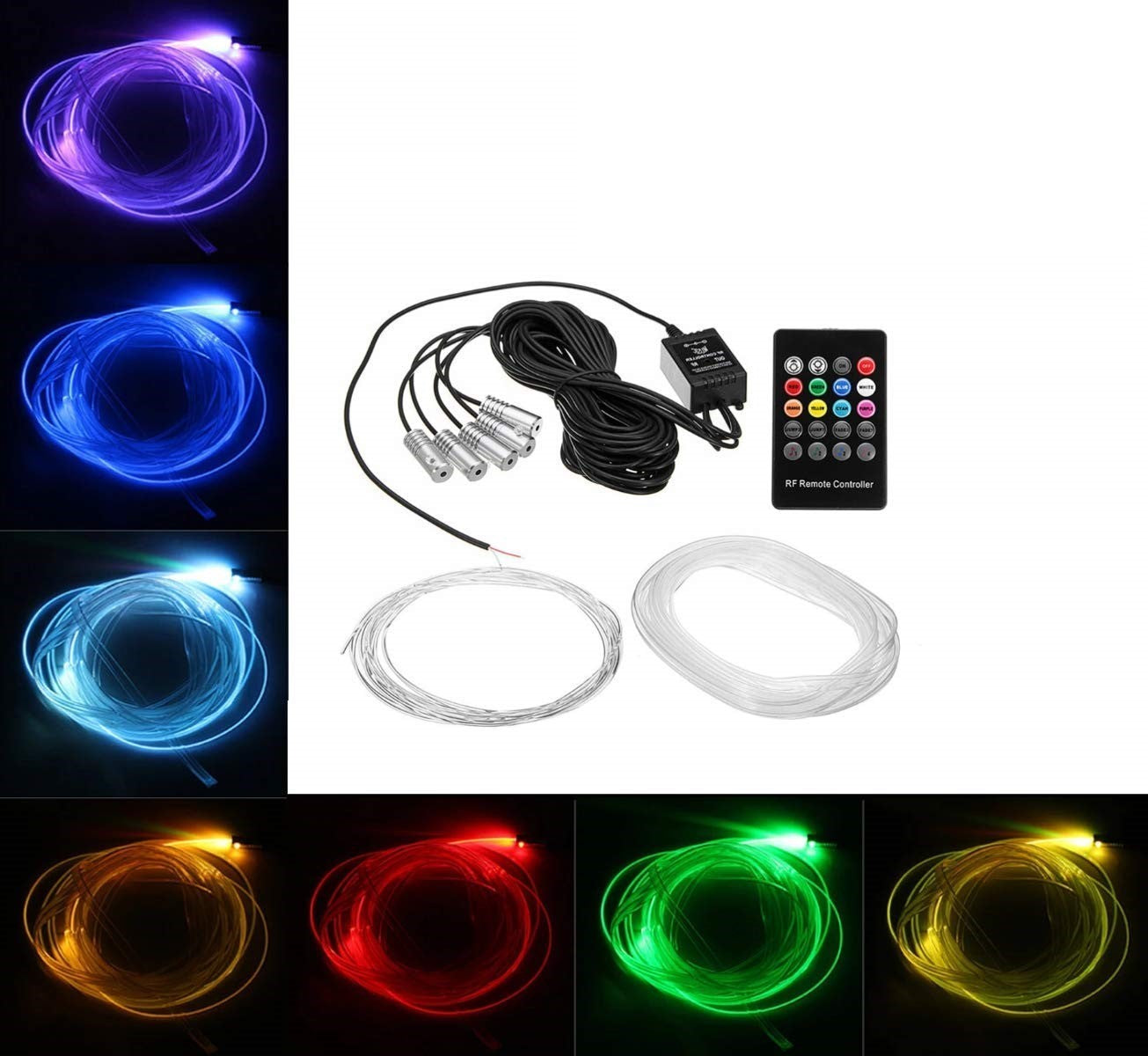 5-in-1 RGB Neon EL LED Light with 6 meter EL pipe - Uniauto