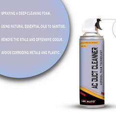 Uniauto AC Duct Cleaner - Foam Aerosol Technology (400ml) | Eliminates Odors & Bacteria for Fresh, Cool Air