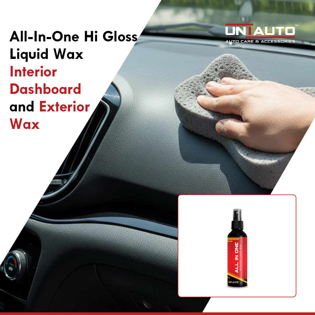 All-In-One Hi Gloss Liquid Wax | Interior Dashboard and Exterior Wax | Shines As Good As New