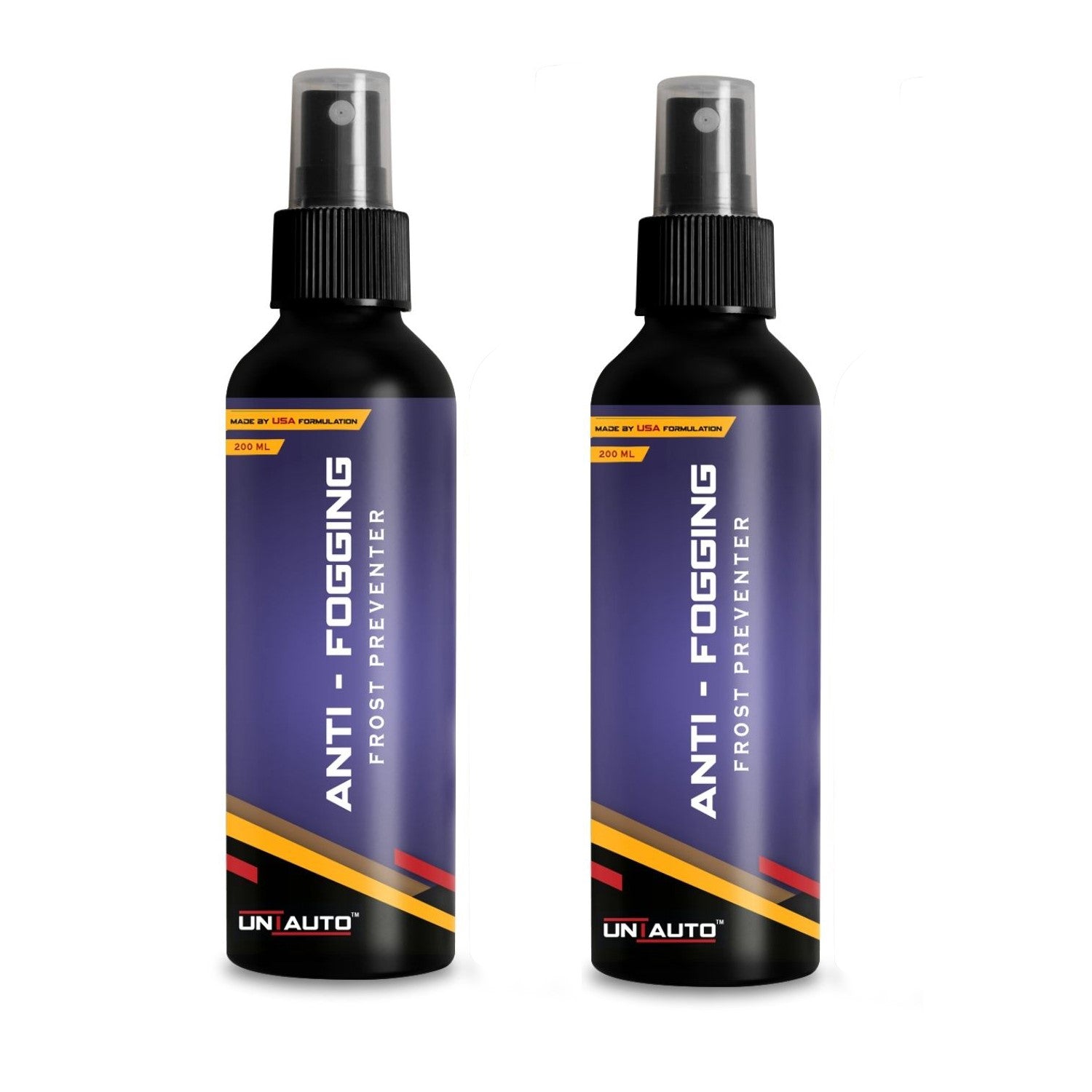 Uniauto Anti-Fogging Spray Frost Preventer 200ml | Clear Vision for Car Glass, Mirrors, Helmets, Windows & Lenses