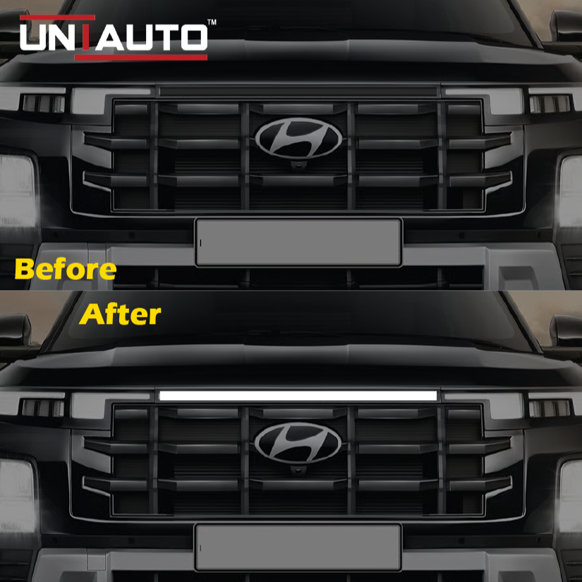 Matrix Style Front center LED DRL with Relay Wiring for Hyundai Creta 2024