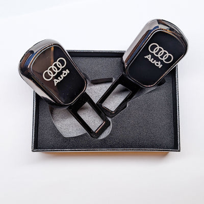 Uniauto 2 in 1 Premium Alarm Stopper and Belt Holder| Black | Seat Belt Buckle