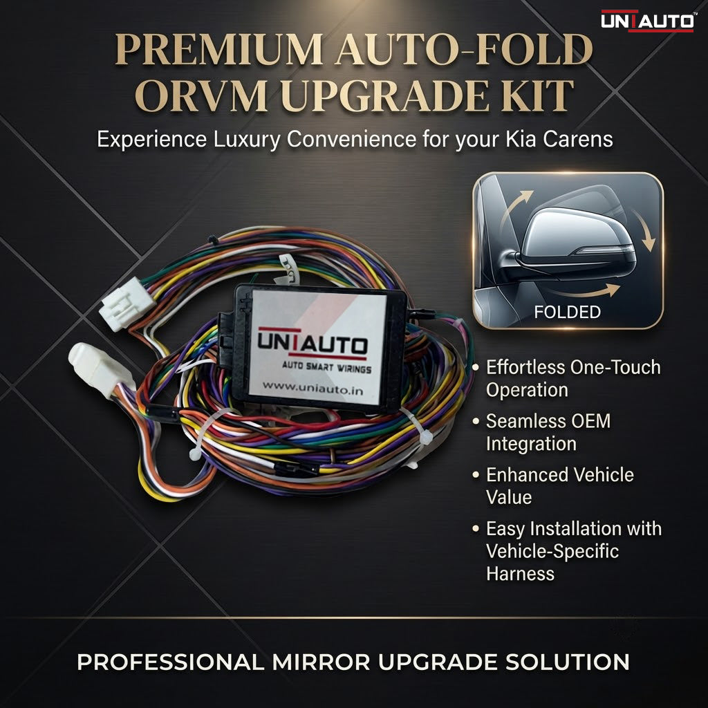 Auto Fold ORVM or Mirror Upgrade kit for Kia Carens | Install Auto fold ORVM into Base and mid models