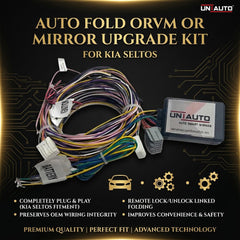 Auto Fold ORVM or Mirror Upgrade kit for Kia Seltos | Install Auto fold ORVM into Base and mid models