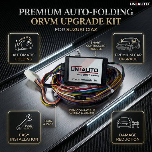 Auto Fold ORVM or Mirror Upgrade kit for Suzuki Ciaz | Install Auto fold ORVM into Base and mid models