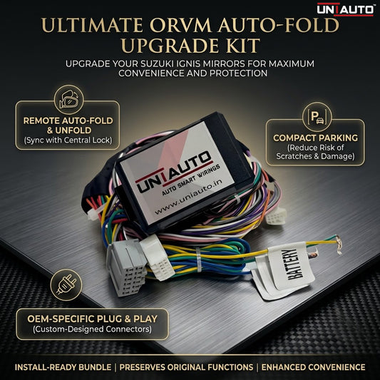 Auto Fold ORVM or Mirror Upgrade kit for Suzuki Ignis | Install Auto fold ORVM into Base and mid models