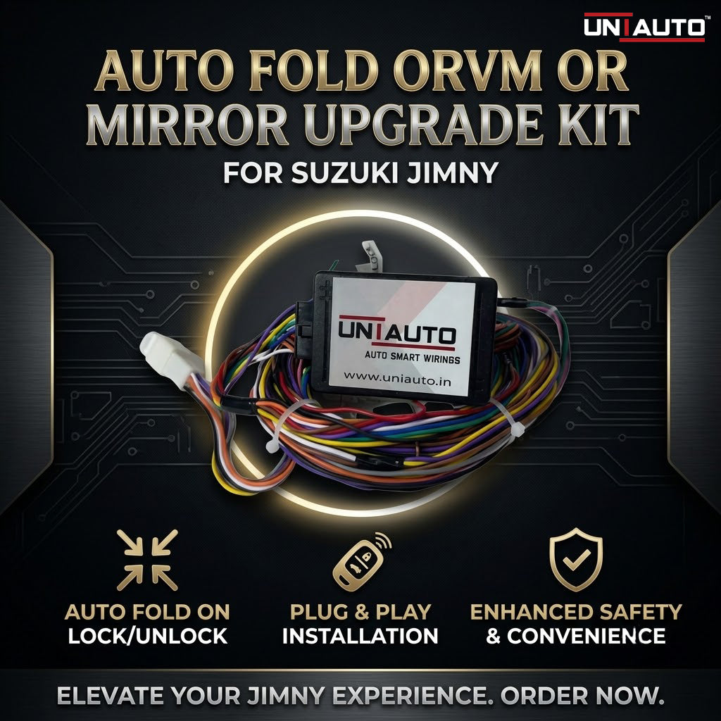 Auto Fold ORVM or Mirror Upgrade kit for Suzuki Jimny | Install Auto fold ORVM into Base and mid models