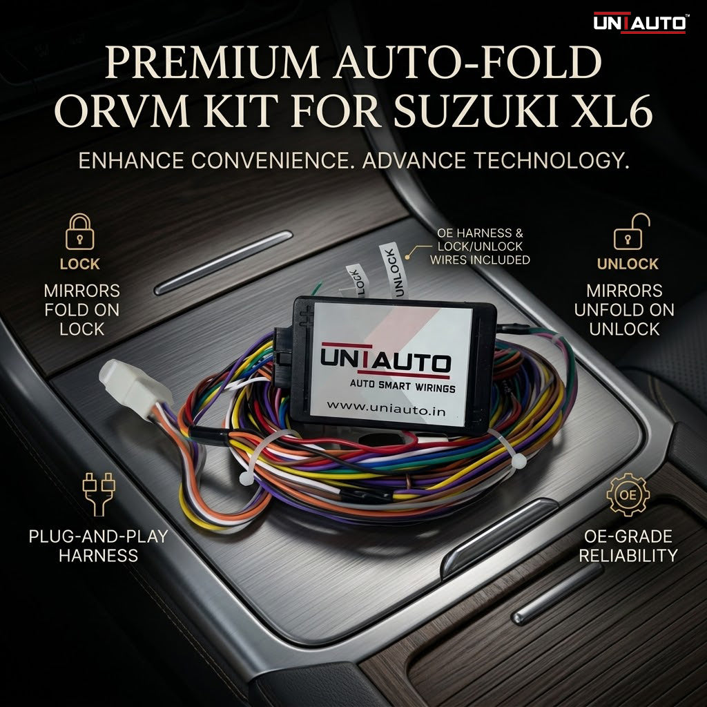 Auto Fold ORVM or Mirror Upgrade kit for Suzuki XL6 | Install Auto fold ORVM into Base and mid models