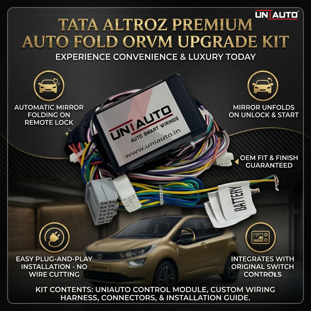 Auto Fold ORVM or Mirror Upgrade kit for TATA Altroz | Install Auto fold ORVM into Base and mid models