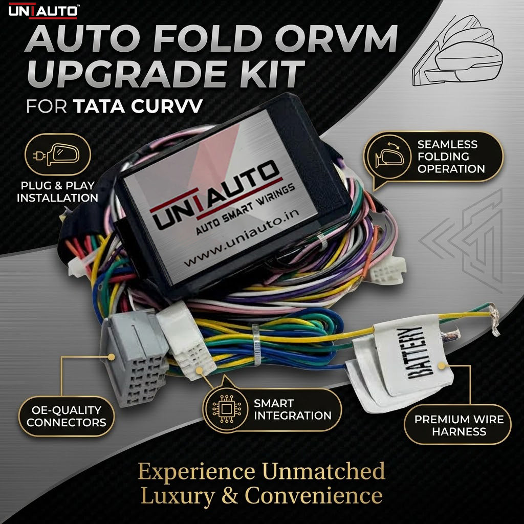 Auto Fold ORVM or Mirror Upgrade kit for TATA Curvv | Install Auto fold ORVM into Base and mid models